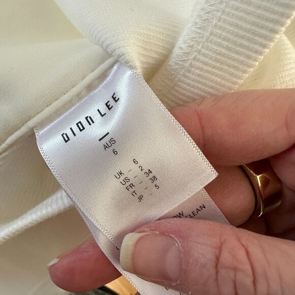 UNIQUE Dion Lee Off-White Contour Stitch Bandage Style Mini Skirt High Waist S - Picture 8 of 12